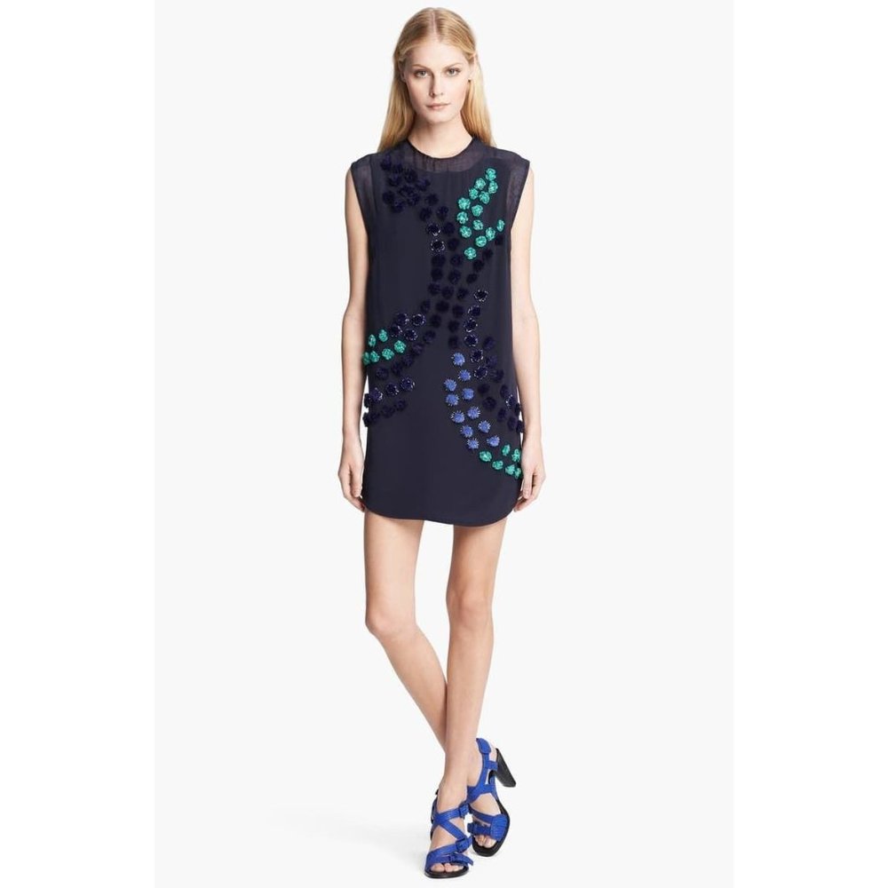 3.1 Phillip Lim Silk Pom Pom Silk Applique Dress 6